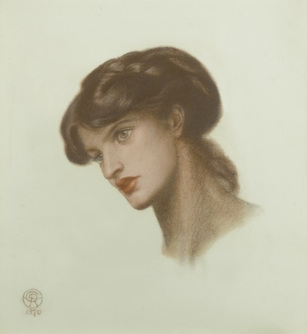 Study of young woman by Dante Gabriel Rossetti